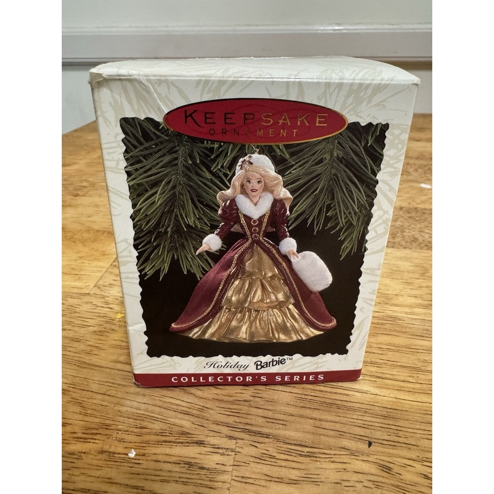 1996 Holiday Barbie Hallmark Keepsake Ornament Collector's Series‎ #4 With Box